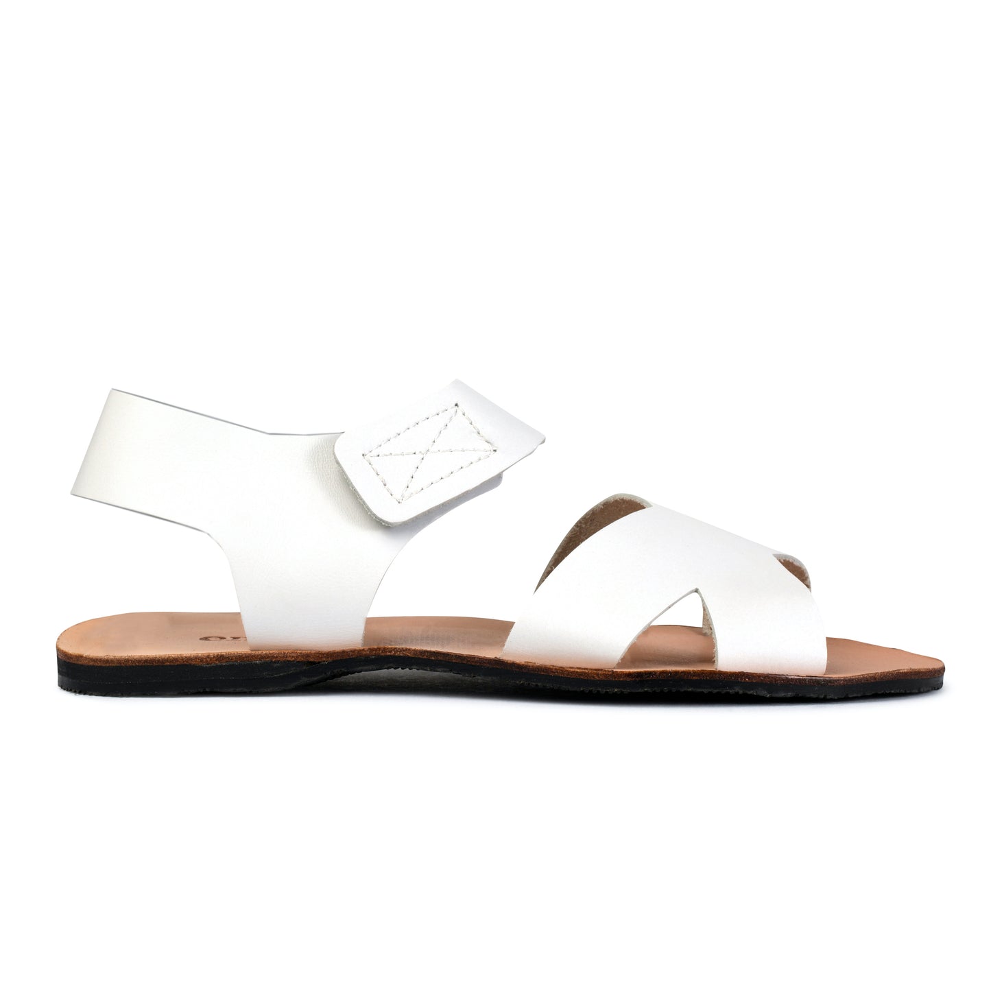 Frances Leather Sandal - White