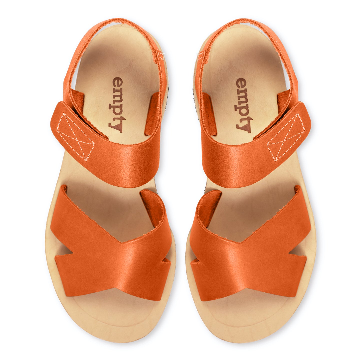 Frances Leather Sandal - Orange