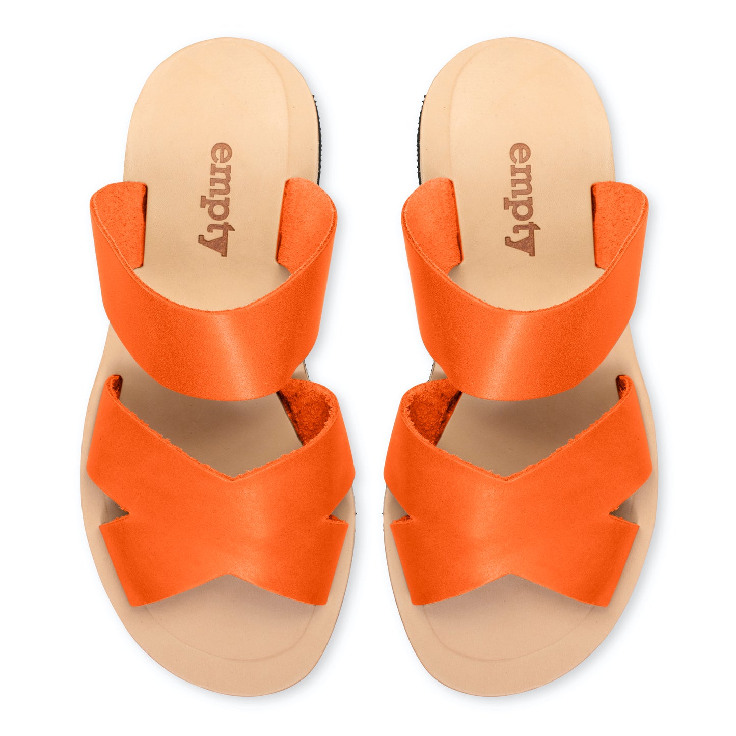 Mabel Leather Sandal - Orange